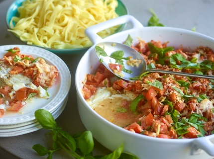 Cabillaud aux tomates et au parmesan