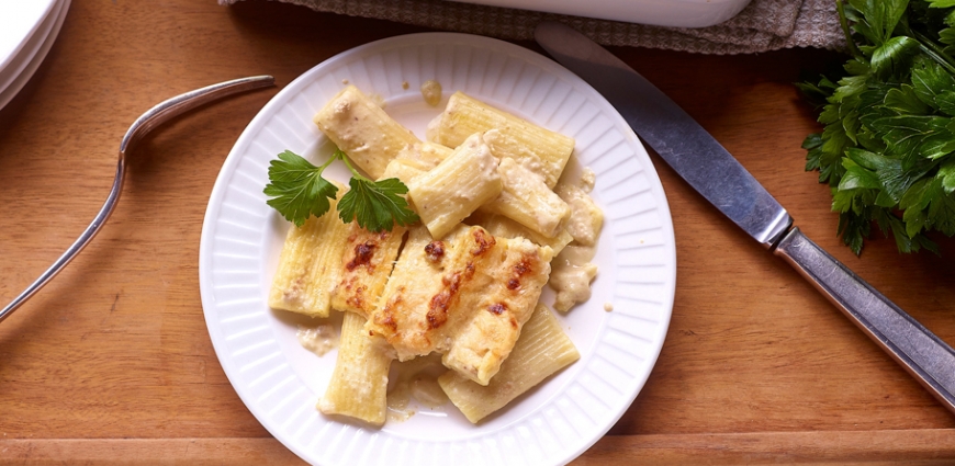 Gratin de pâtes au foie gras