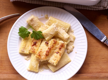 Gratin de pâtes au foie gras