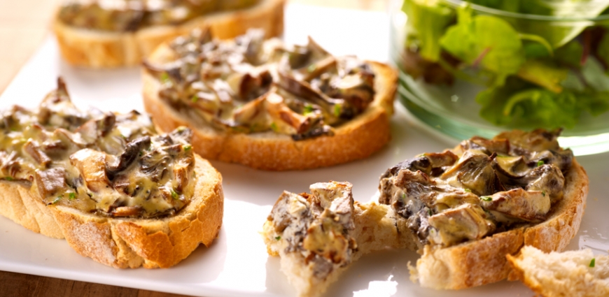 Croûtes aux champignons des bois