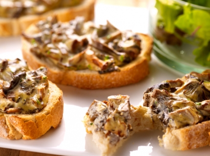 Croûtes aux champignons des bois