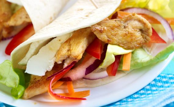 Wraps au poulet et au fromage de chèvre