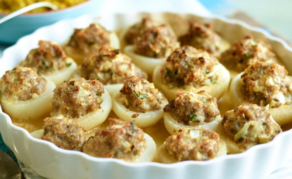 Navets farcis au haché et au parmesan