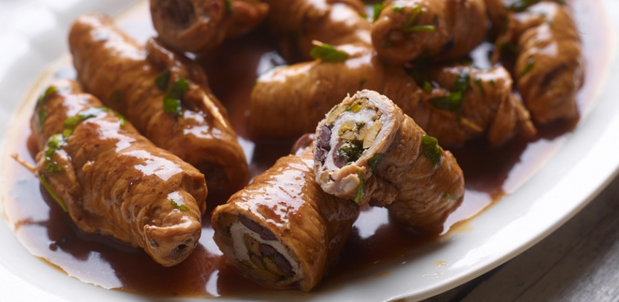 Paupiettes de veau aux olives vertes