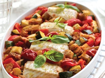 Cabillaud aux légumes du soleil