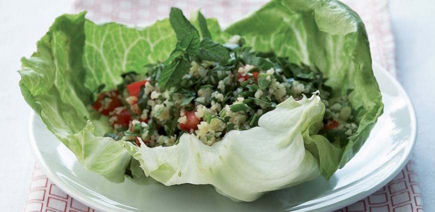 Salade de persil plat et tomates au boulgour