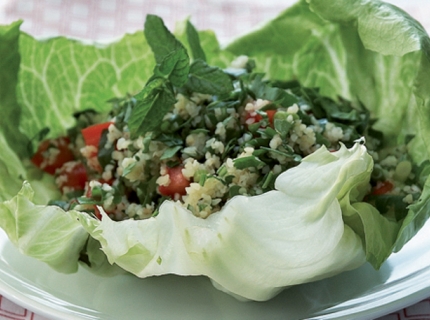 Salade de persil plat et tomates au boulgour