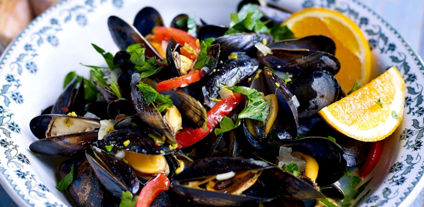 Moules à l’orange