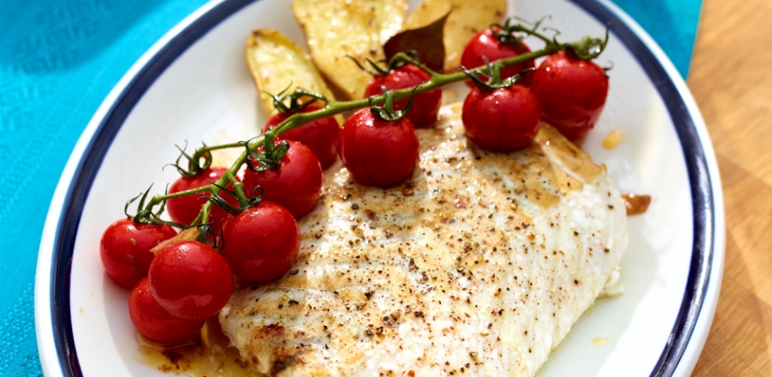 Filet de colin aux tomates-cerises