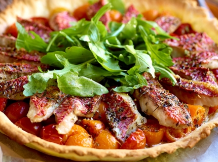 Tarte marine aux tomates cerise