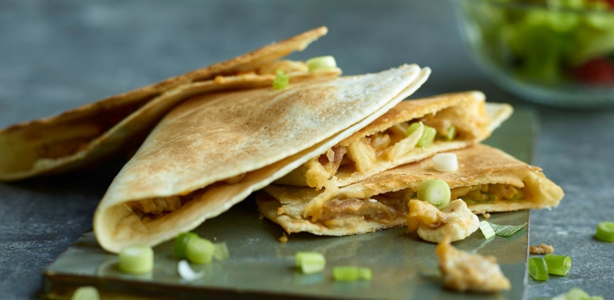 Quesadillas au poulet et au cheddar