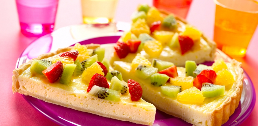 Tarte à la salade de fruits et à la ricotta