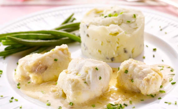 Lotte au miel et à la ciboulette