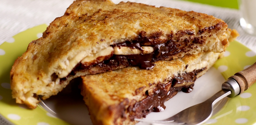 Pain perdu à la banane et au chocolat