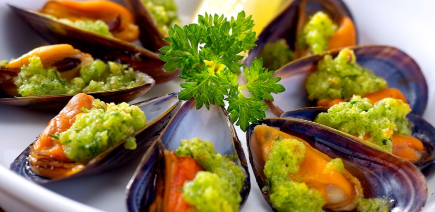 Moules gratinées