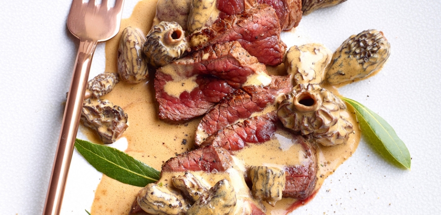 Steak de biche aux morilles