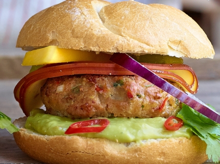 Burger de poulet mexicain