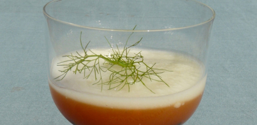 Verrine d’œufs de hareng à la crème de chou fleur