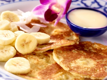 Crêpes de coco aux bananes