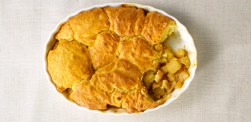 Cobbler aux poires et au gingembre