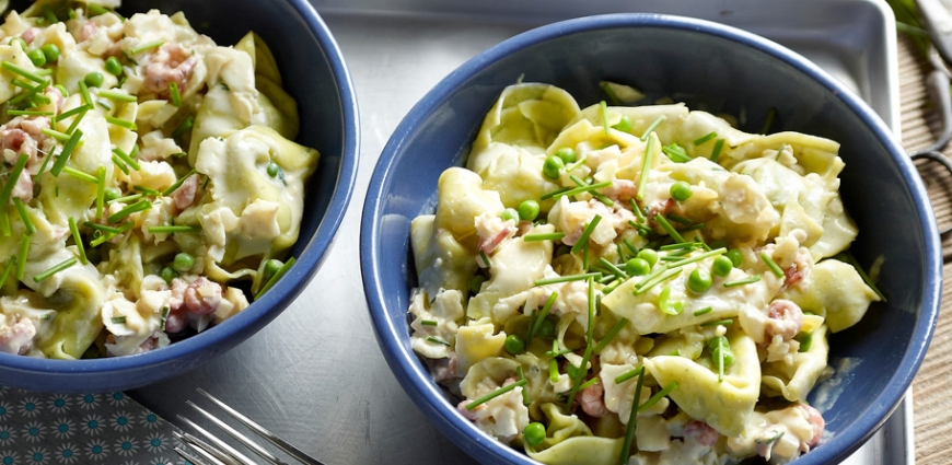 Tortellinis au poisson et aux crevettes grises