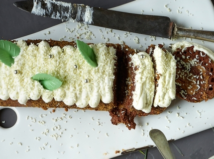 Bûche de noël aux spéculoos et au mascarpone