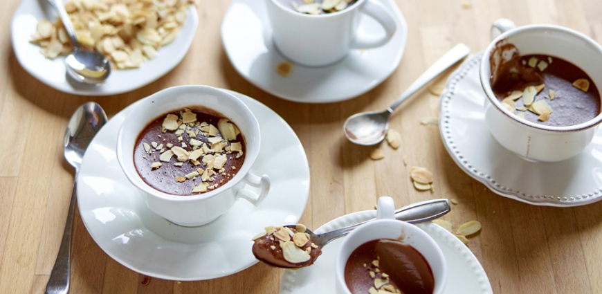 Panna cotta au thé amandes-chocolat-rooibos