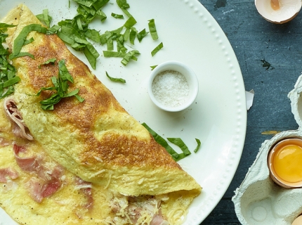 Omelette jambon/fromage