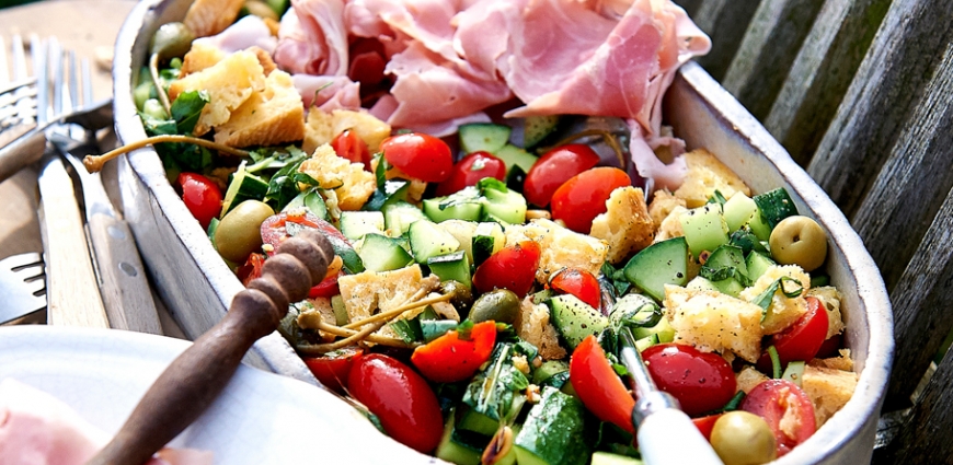 Panzanella au jambon