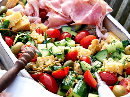 Panzanella au jambon