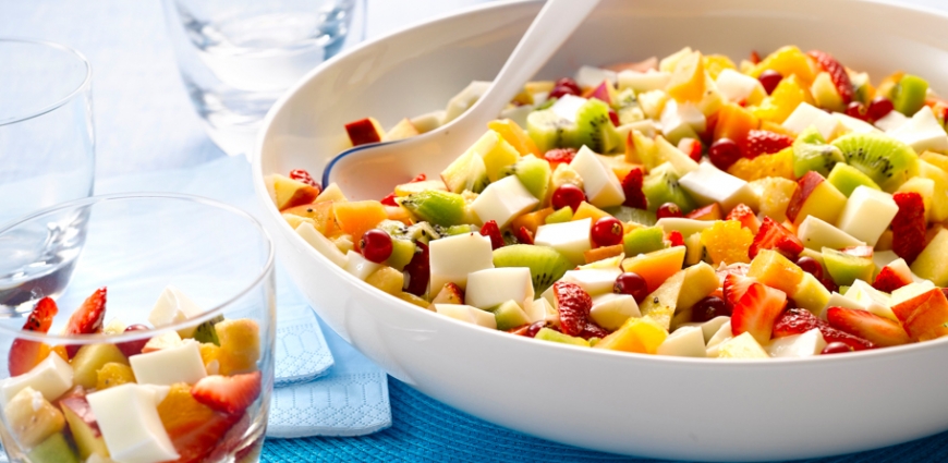 Salade de fruits à la gelée d’amandes