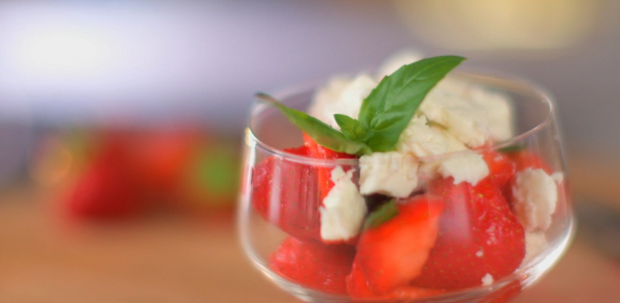 Salade de fraises à la feta