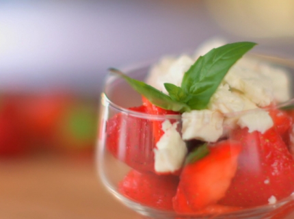 Salade de fraises à la feta