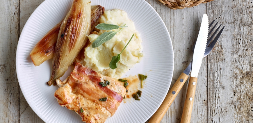 Paupiettes de dinde au lard et au comté