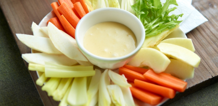 Fondue au Herve et petits légumes