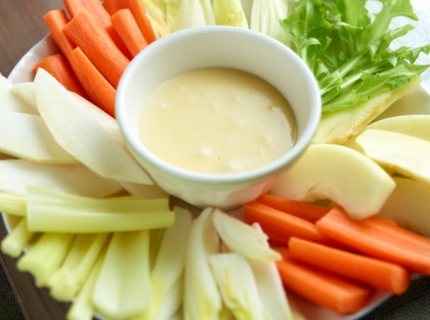 Fondue au Herve et petits légumes