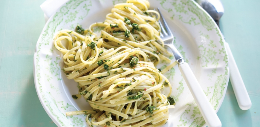 Linguine aux herbes