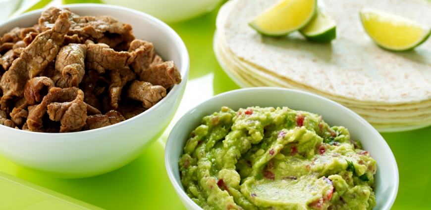 Tortillas au bœuf et au guacamole