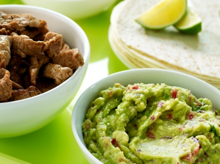 Tortillas au bœuf et au guacamole