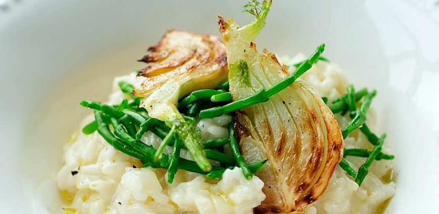 Risotto au fenouil et salicorne