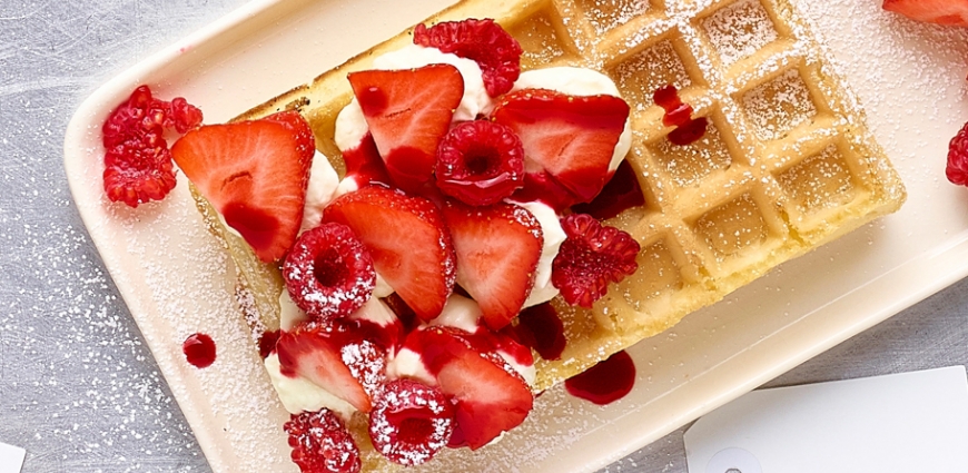 Gaufres de Bruxelles aux fruits rouges