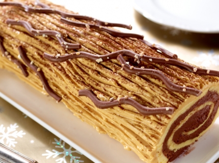 Bûche chocolat-caramel