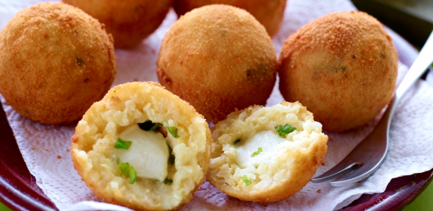 Croquettes de riz aux deux fromages