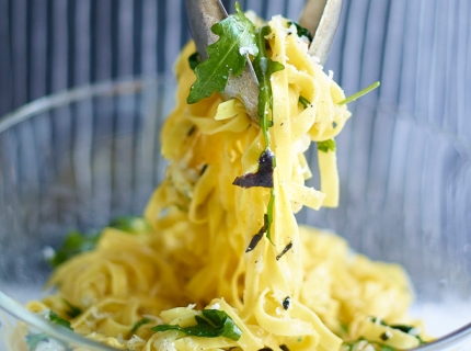 Fettuccine au pecorino et à la truffe