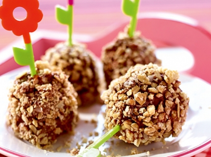 Croquettes de fraises au chocolat