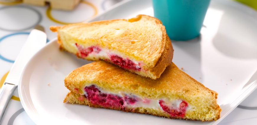 Croques aux framboises