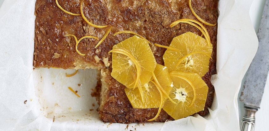 Gâteau à l’orange et aux miettes de filo