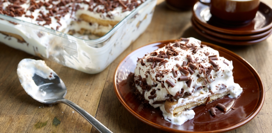 Tiramisu à la crème de whisky et chocolat croquant