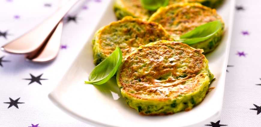 Paillassons de courgettes aux herbes