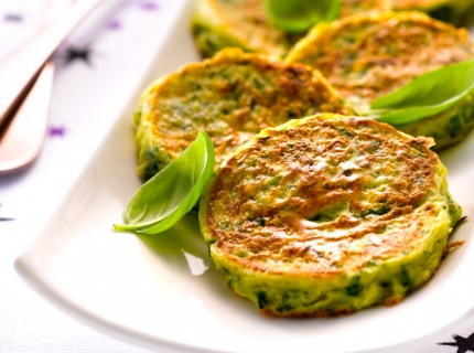 Paillassons de courgettes aux herbes